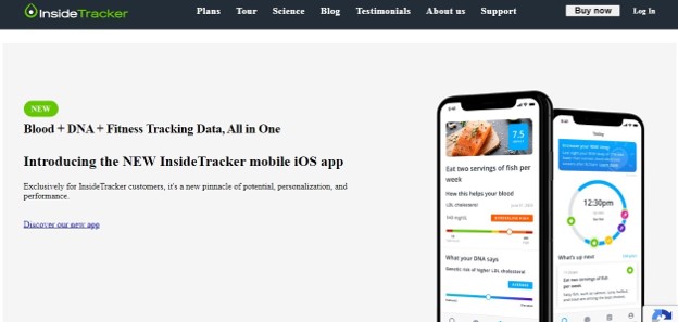 Página de inicio de InsideTracker