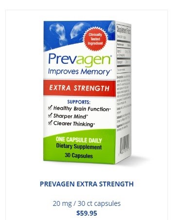 Cápsulas Prevagen Extra Strength de 30 unidades