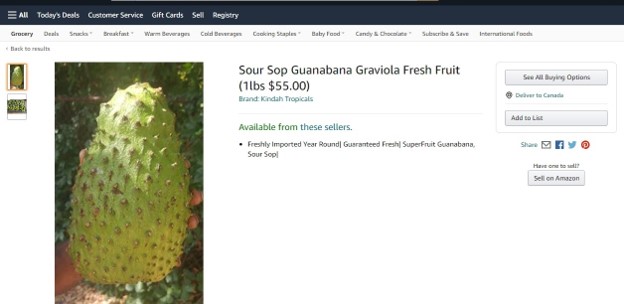 Guanabana bei Amazon