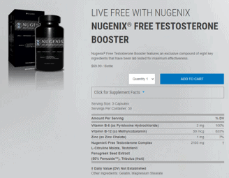 Nugenix supplemental facts