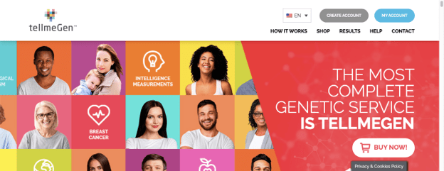 tellmegen DNA testing home page in How much is a DNA test 