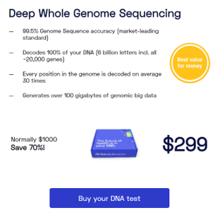 Nebula Genomics is relatively quick for how long a DNA test takes