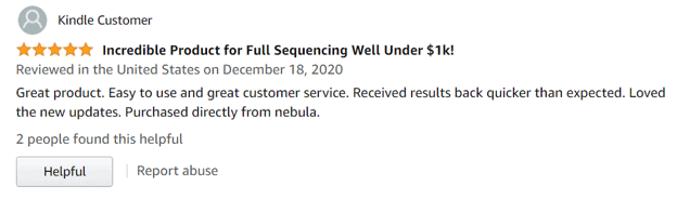 An Amazon review