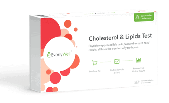 An EverlyWell home cholesterol test