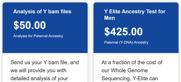 Options for Y chromosome analysis