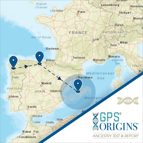 GPS Origins Map with circle areas