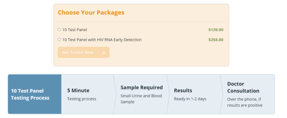 10 test panel testing process