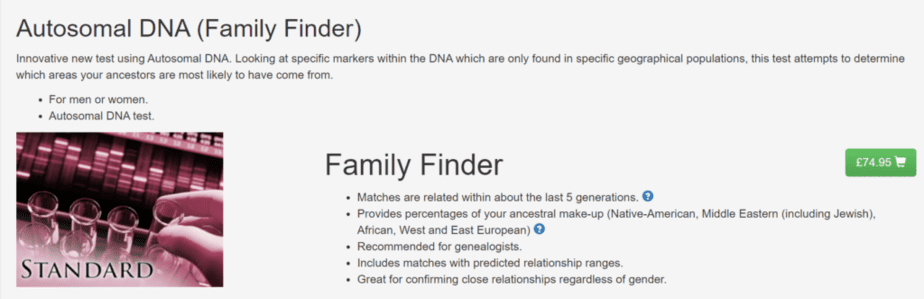 Autosomal DNA test from TheGenealogist