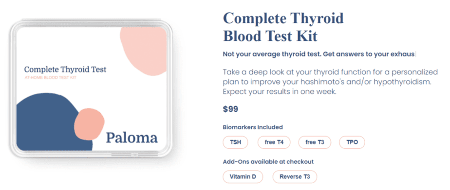 A complete thyroid blood test kit