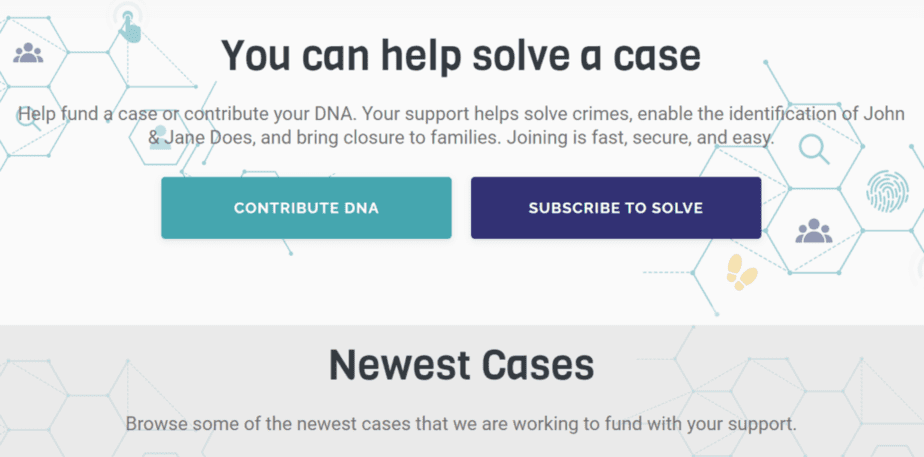 Options to contribute DNA or donations to DNASolves