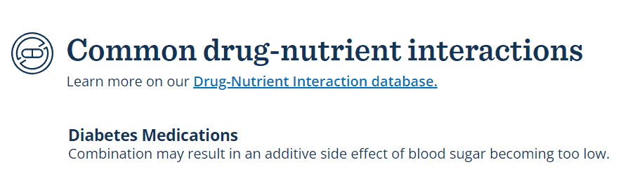 Drug-nutrient interaction example