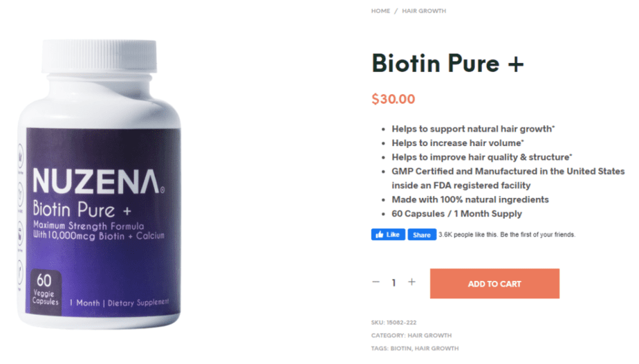 Nuzena Biotin Pure +