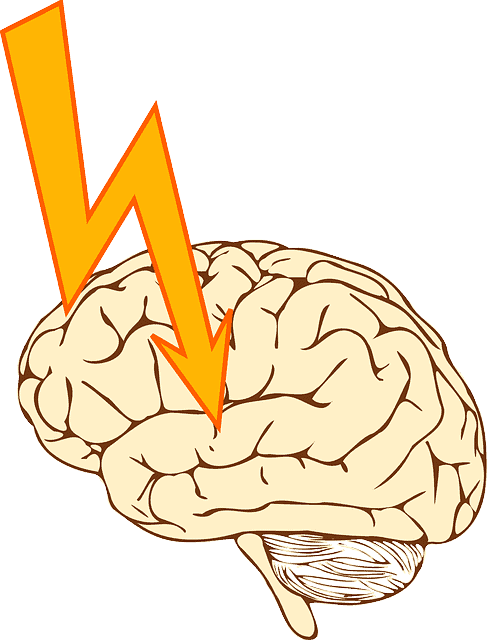 brain and lightning strike