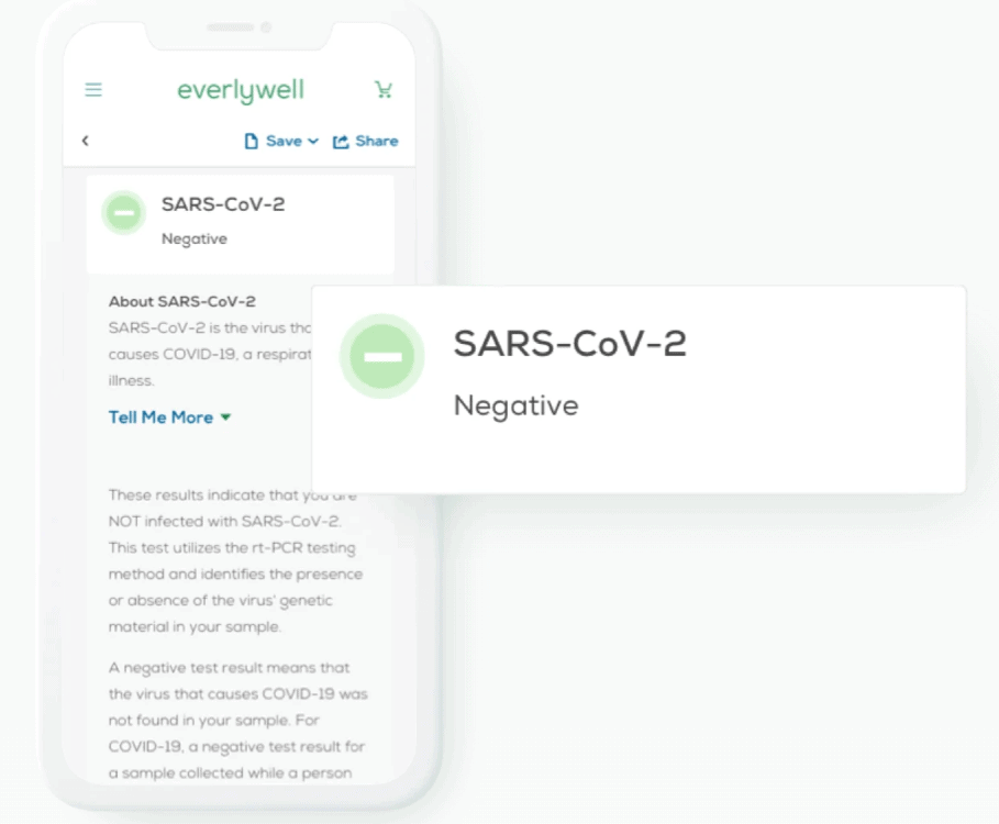 COVID-19 test results