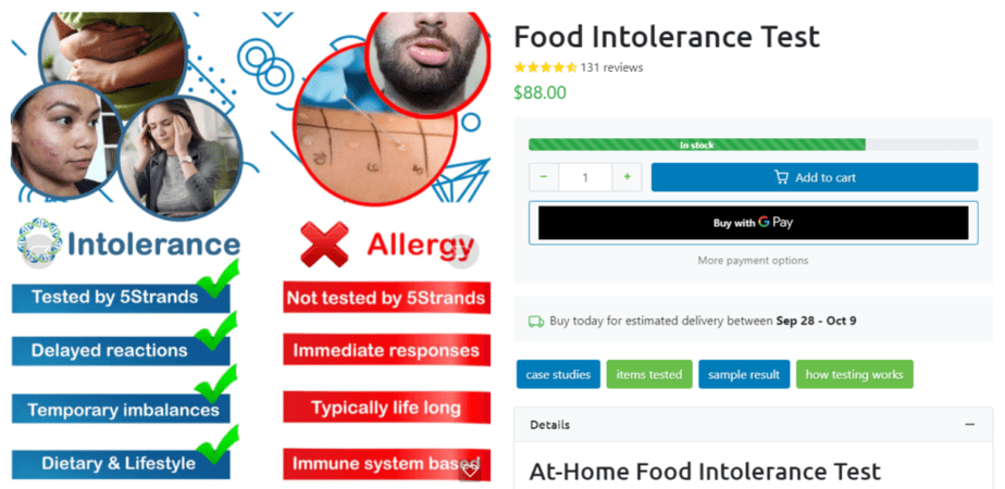 Food intolerance vs allergies