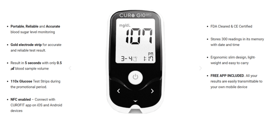 CURO G10 glucose monitor