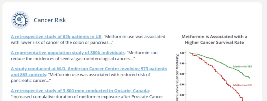 Sample of the Metformin science section