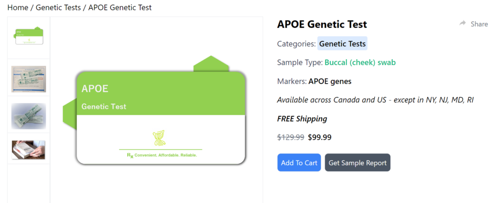 APOE genetic test