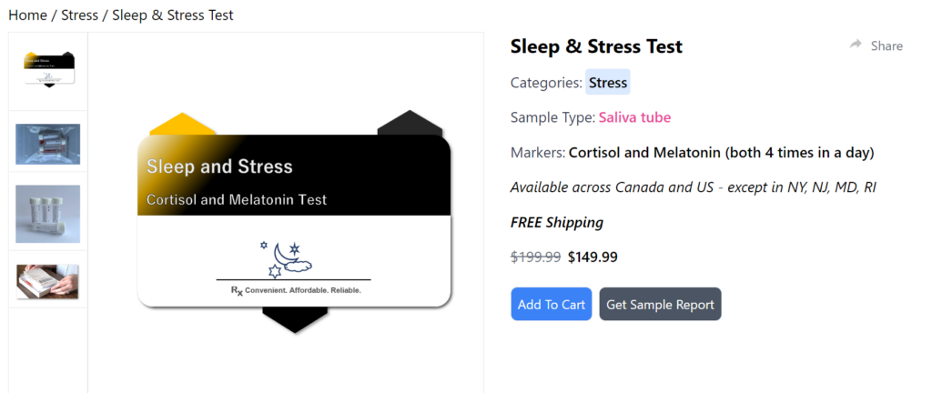 Sleep and stress test