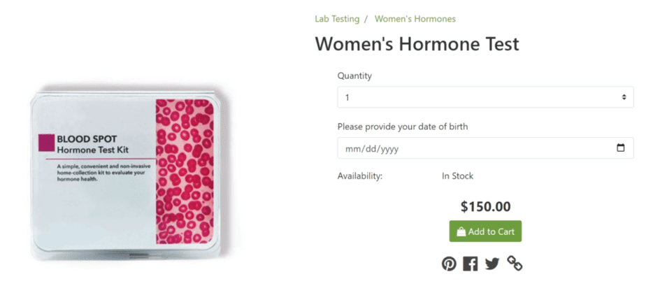 MintRx women’s hormone test