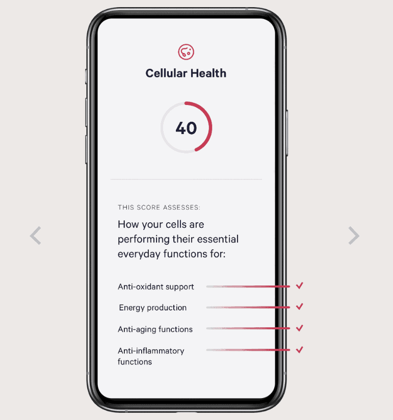 An example of some of the results of the Health Intelligence test 