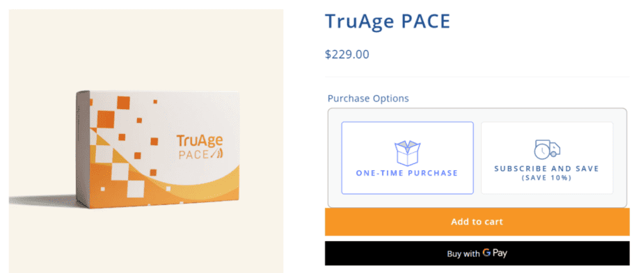 TruDiagnostic TruAge PACE test