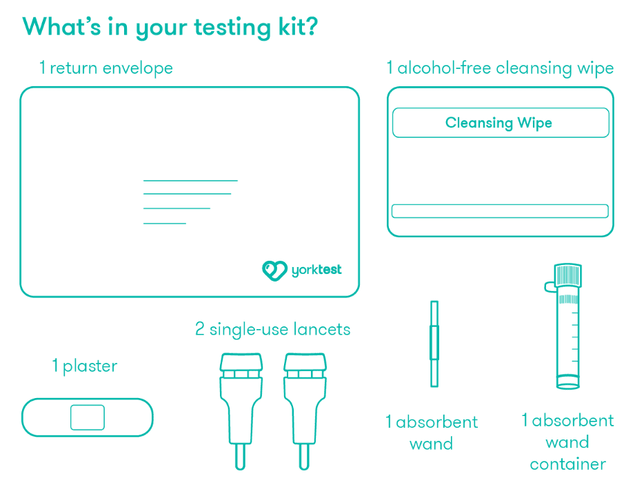 Testing kit contents