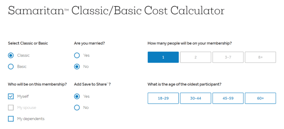 Cost calculator