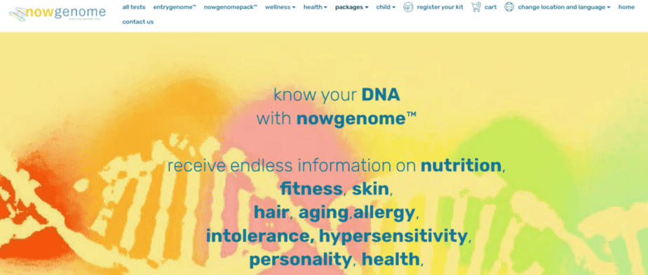 Nowgenome homepage