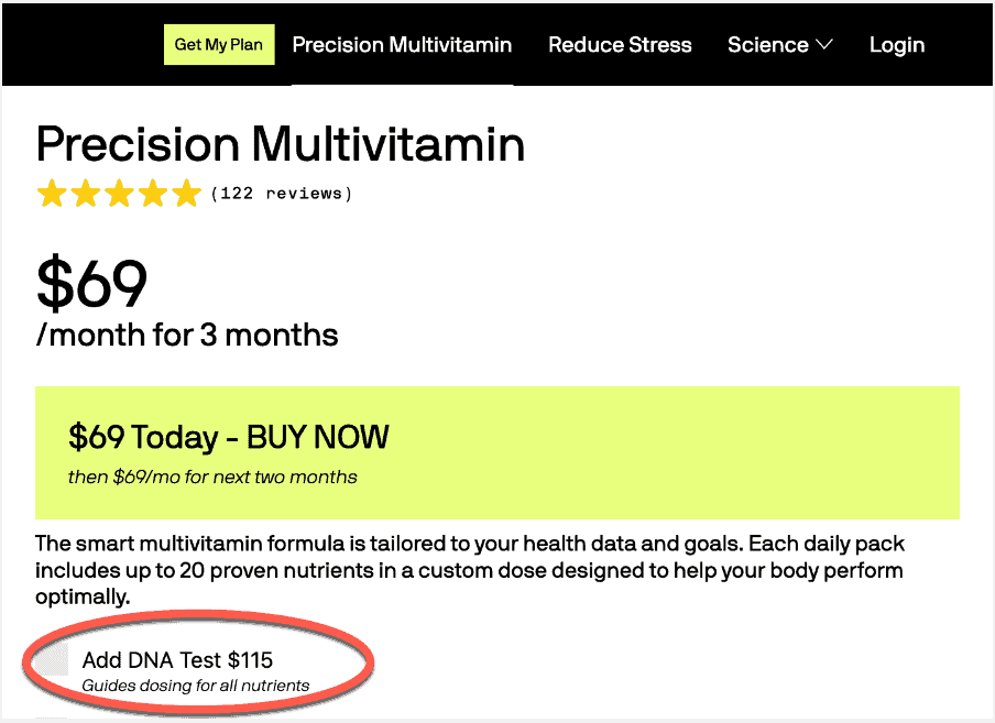 Rootine cost with multivitamin