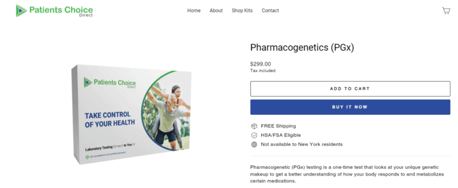 Patients Choice Direct Pharmacogentics Test