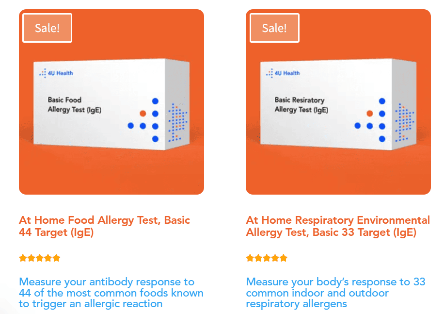 4U Health allergy testing options