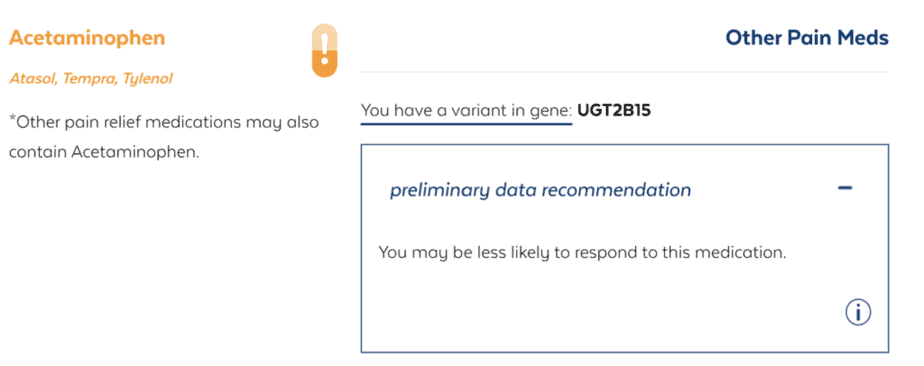 Sample report detailed result