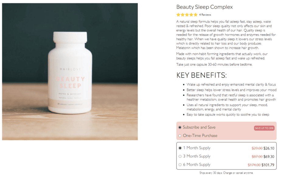 HAIRLOVE Beauty Sleep Complex