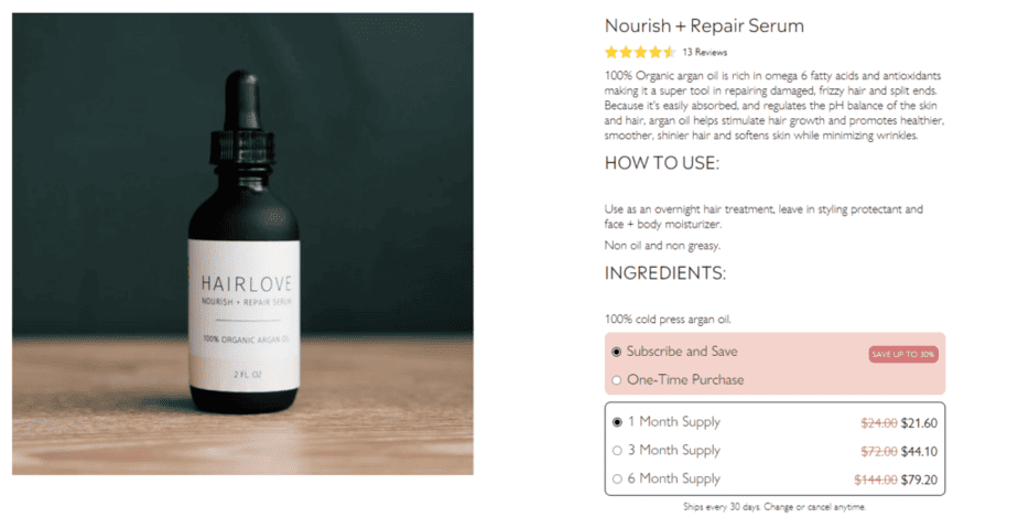 HAIRLOVE Nourish+Repair Serum