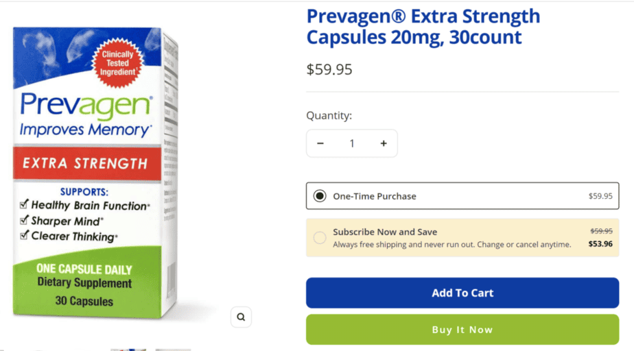 Prevagen extra strength