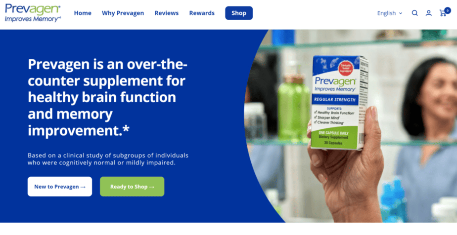 Prevagen homepage