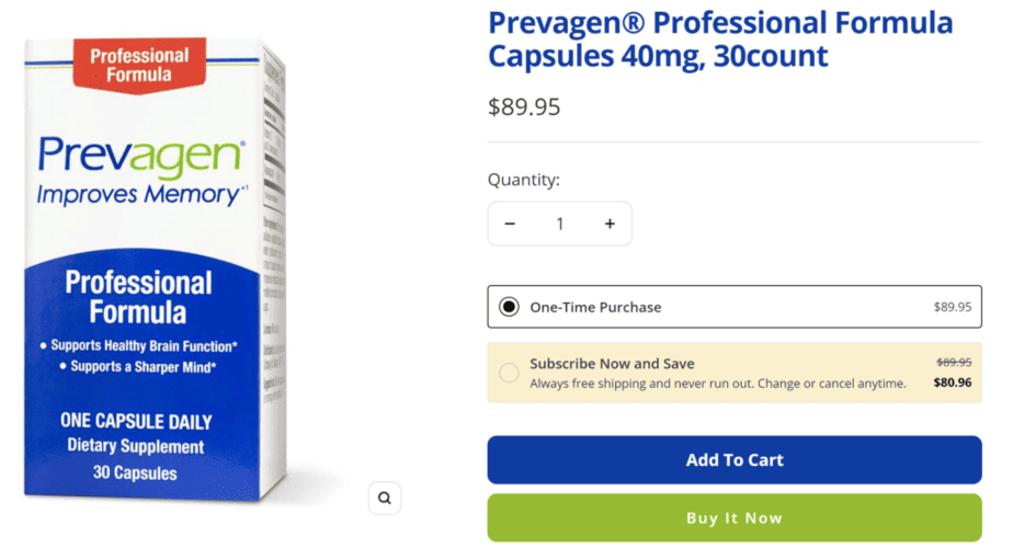 Prevagen professional formula