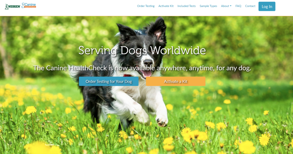 Canine HealthCheck® homepage