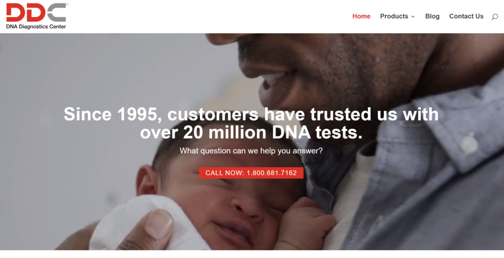 DNA Diagnostics Center homepage
