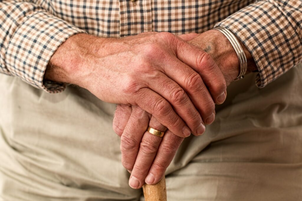 Elderly hands