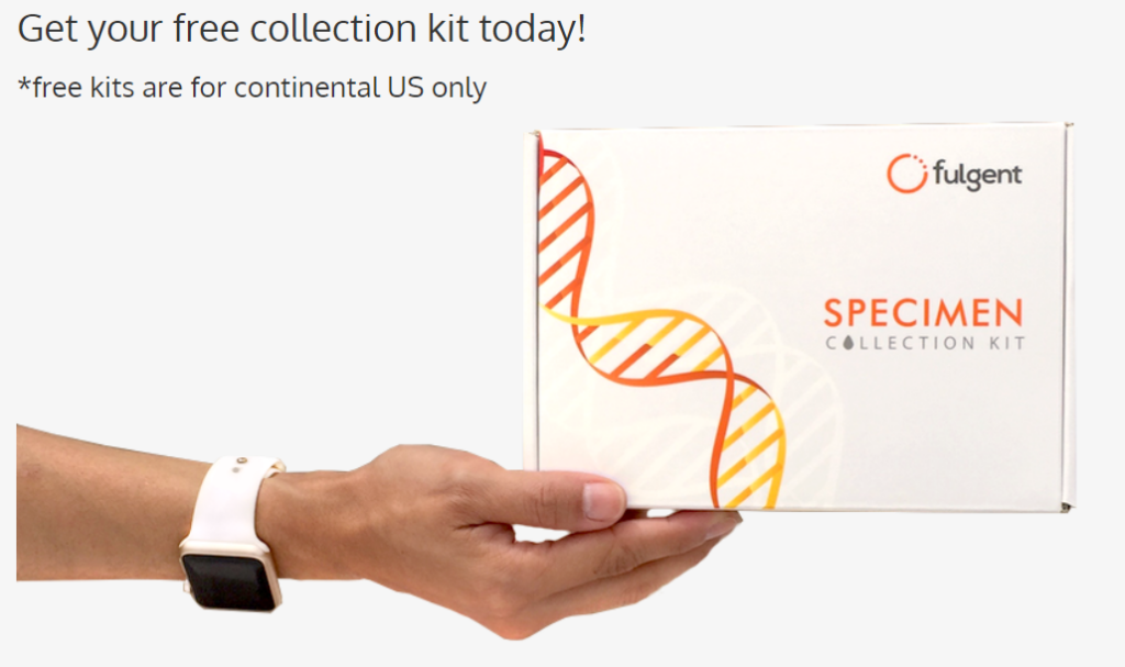 A Fulgent Genetics specimen collection kit