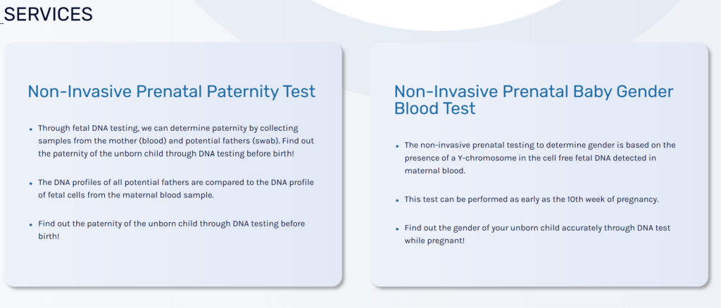 Gender test overview