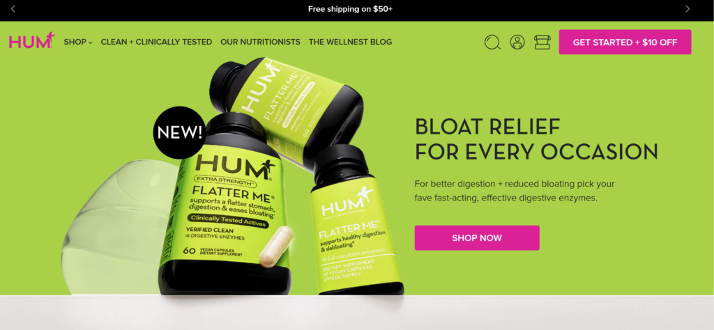 HUM Nutrition homepage